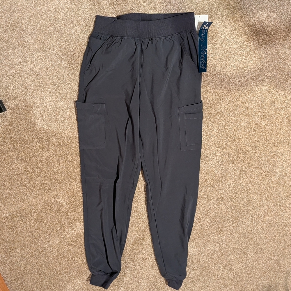 UA Easy STRETCH Mila Women's 7-Pocket Jogger Scrub Pants Pewter XSmall NWT